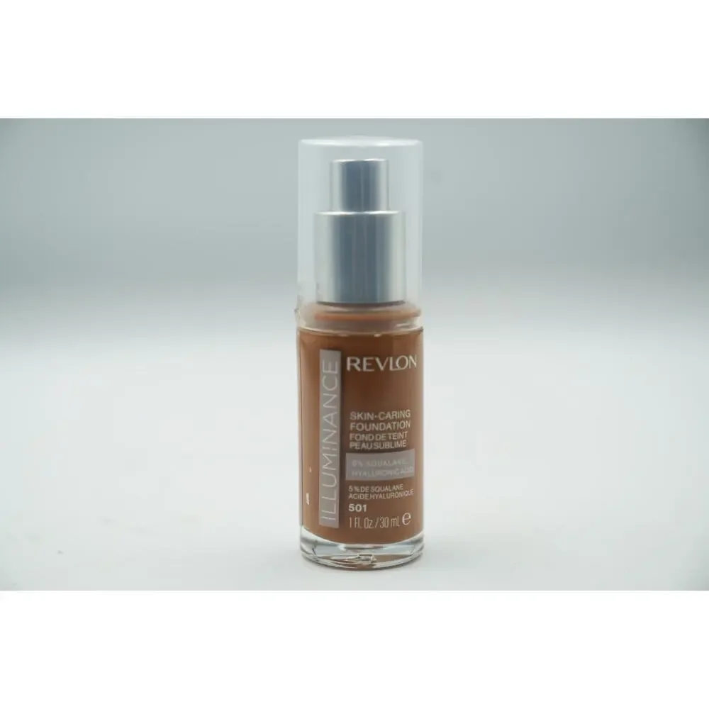 Revlon Illuminance Skin-Caring Foundation 605 + 501 1oz Duo Pack 5% Squalane‎